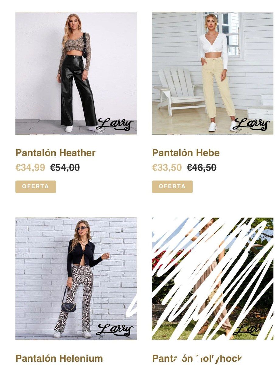 La tienda online de Larry Style con pantalones de mujer en oferta