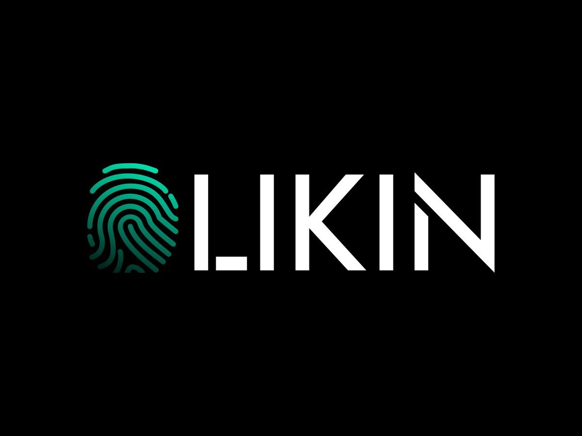 Logotipo actual de Likin: una huella dactilar verde junto a la palabra LIKIN
